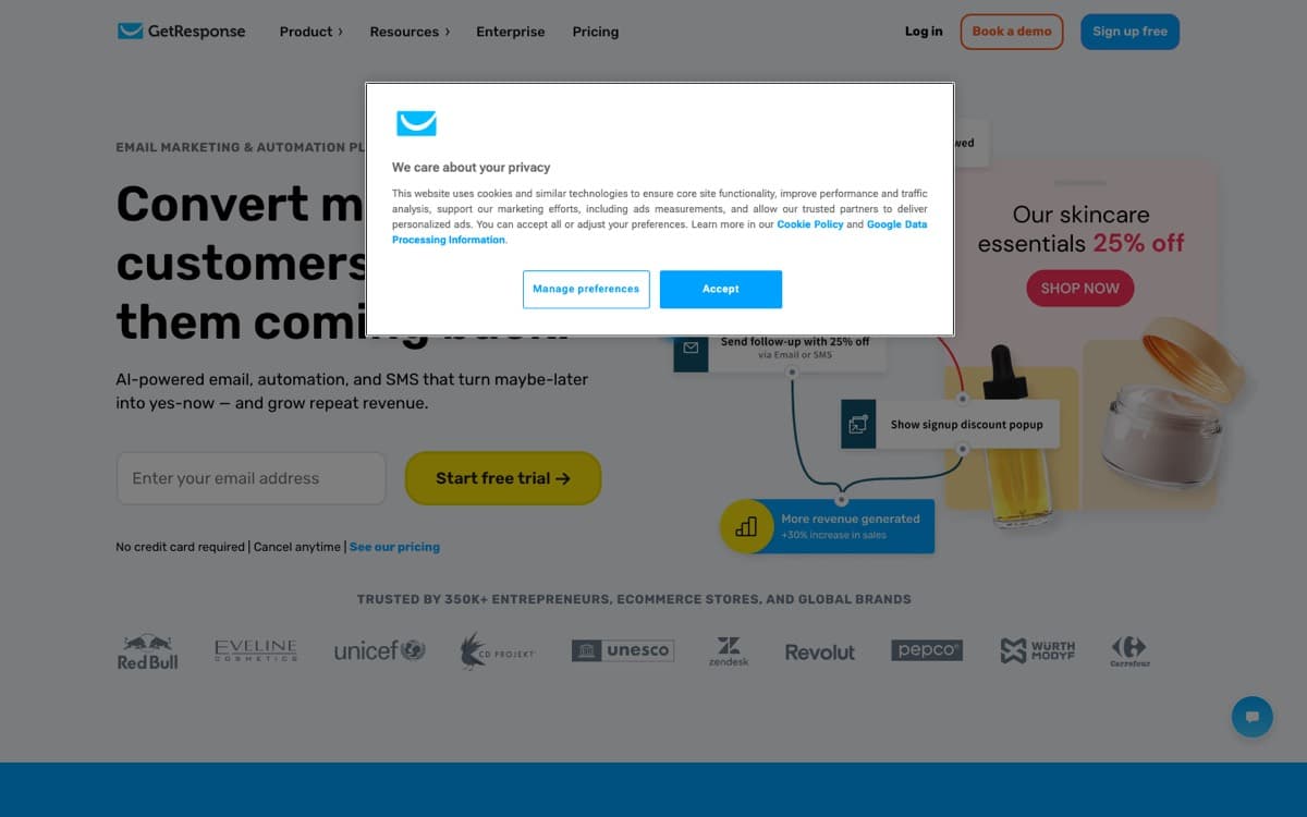 Site getresponse.com