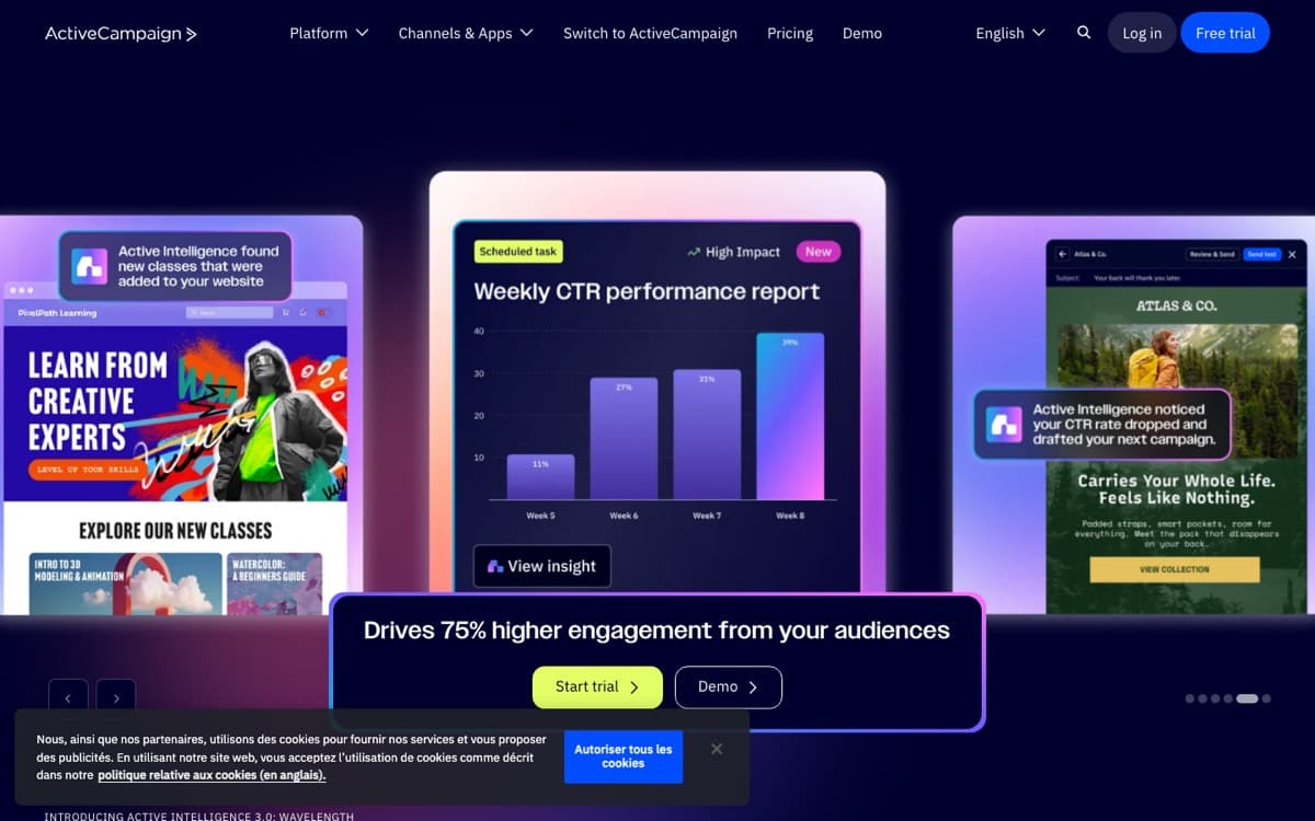 Site activecampaign.com