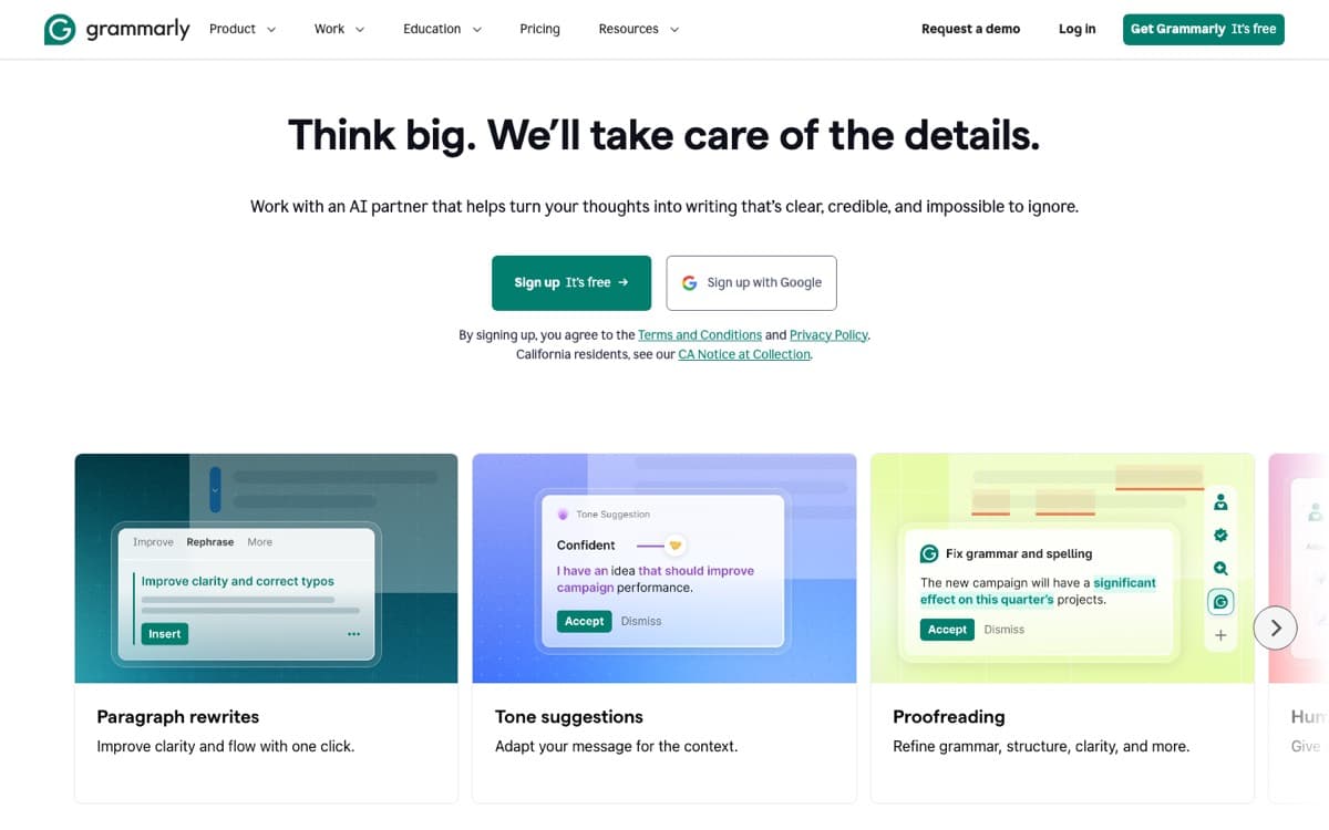 Site grammarly.com