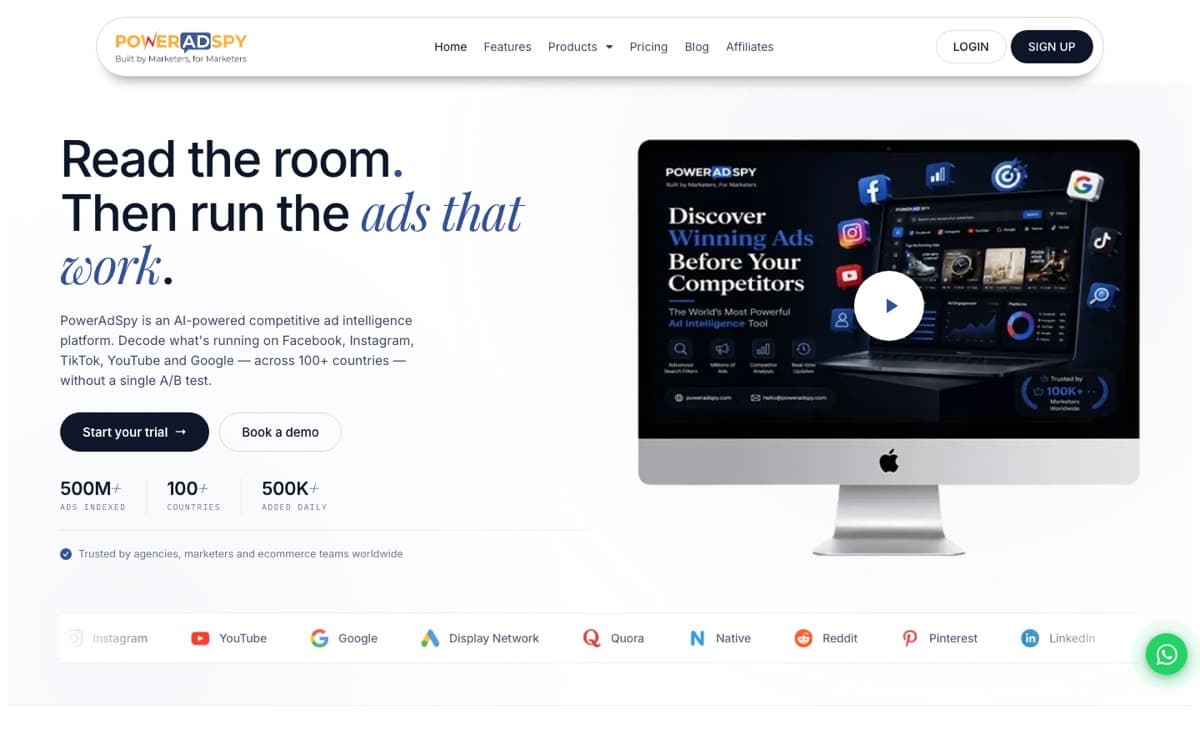 Site poweradspy.com